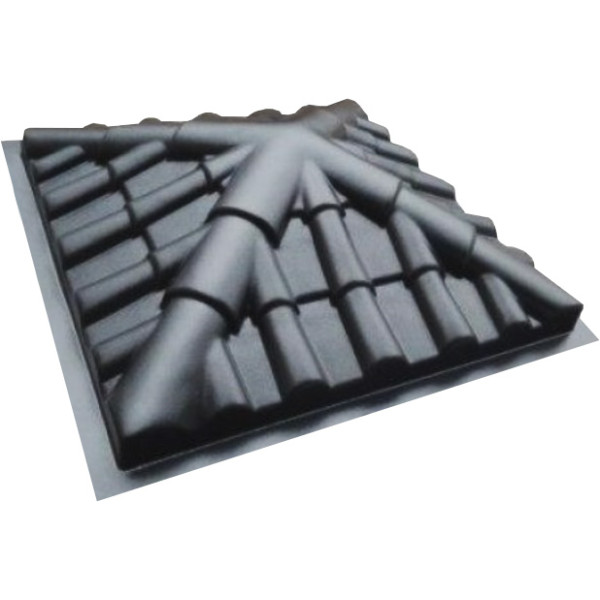 Form (mould) cover for column "Shingles quadrangle" ABS Size: 390х390х115 mm