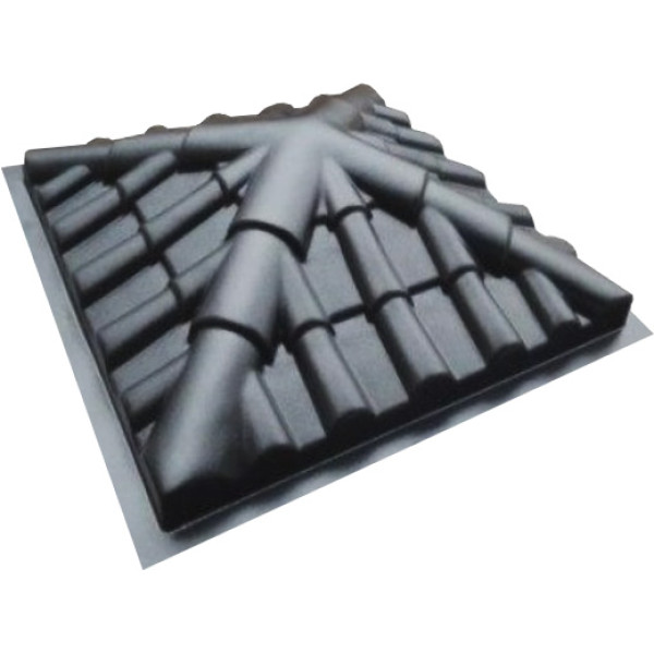 Form (mould) cover for column "Shingles quadrangle" ABS Size: 450x450x130 mm