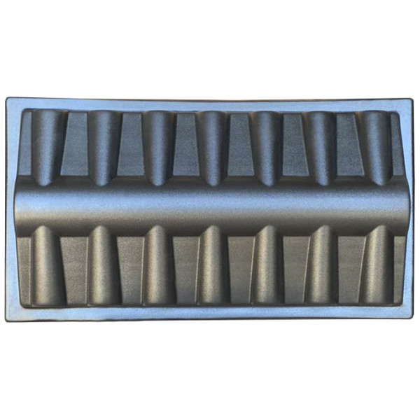 Form (mould) cover for fence "Shingles" No. 2 ABS Parapet Size: 510x260x75 mm