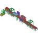 Production line for concrete fences