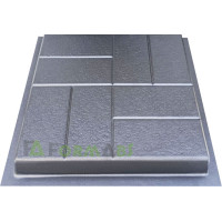 Form paving tiles "Eight bricks shagreen" No. 9 ABS Size: 300x300x30 mm