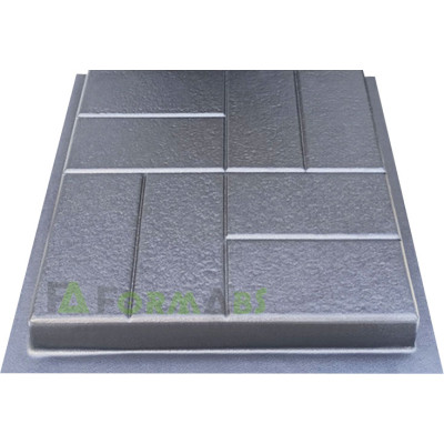Form paving tiles "Eight bricks shagreen" No. 9 ABS Size: 300x300x30 mm