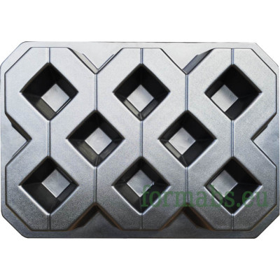 Forma na dlažbu "Trávnik" č. 1 z ABS Veľkosť: 600х400х60 mm
