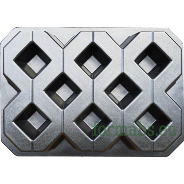 Form paving tiles "Lawn" No. 1 ABS Size: 600x400x60 mm