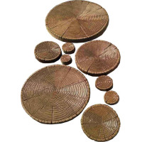 Form paving tiles "Wooden cuts" 9 pcs. ABS