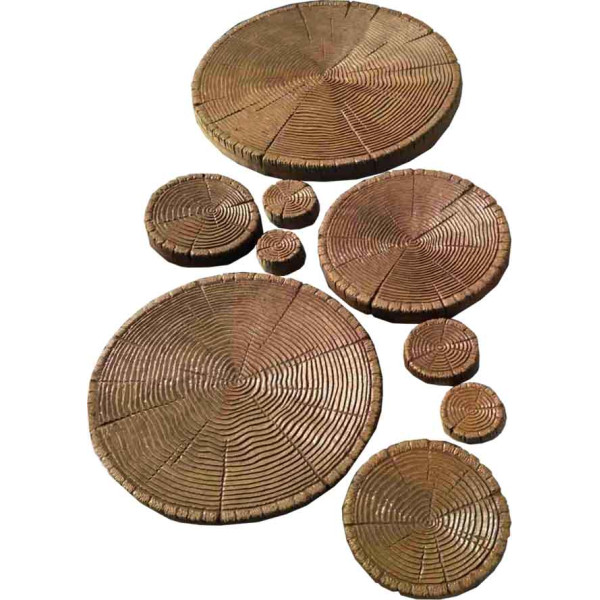 Form paving tiles "Wooden cuts" 9 pcs. ABS