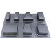 Form paving tiles "Old town shagreen" 7 pcs ABS
