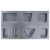 Form paving tiles "Old town shagreen" 7 pcs ABS