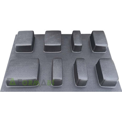 Molde para baldosas "Suave ciudad shagreen" 8 pzas ABS