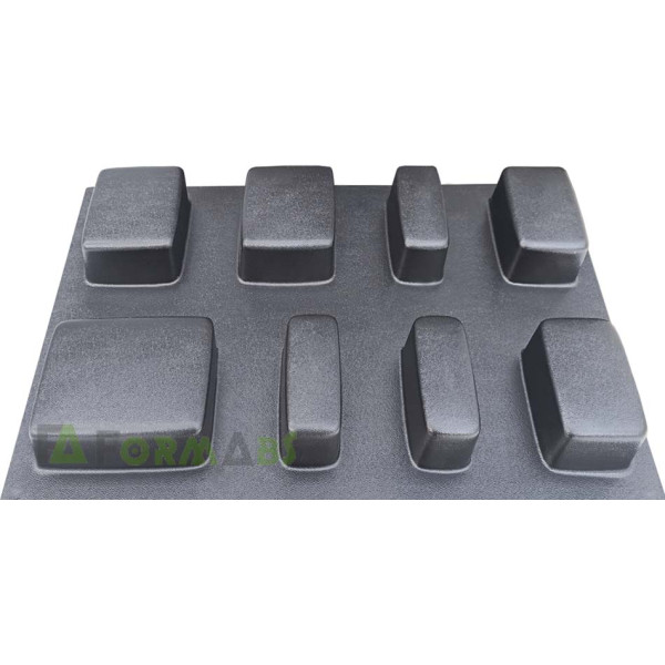 Form paving tiles "Old town shagreen" 8 pcs ABS