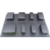 Molde para baldosas "Suave ciudad shagreen" 8 pzas ABS