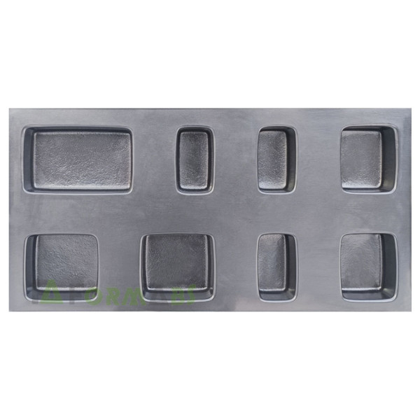 Form paving tiles "Old town shagreen" 8 pcs ABS