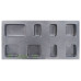 Molde para baldosas "Suave ciudad shagreen" 8 pzas ABS