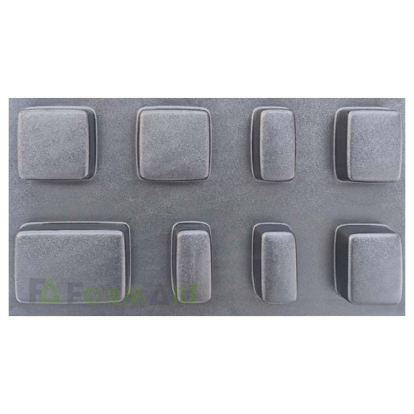 Form paving tiles "Old town shagreen" 8 pcs ABS