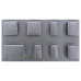 Molde para baldosas "Suave ciudad shagreen" 8 pzas ABS