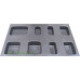 Molde para baldosas "Suave ciudad shagreen" 8 pzas ABS