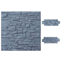 Facade ABS mould (form) tiles No. 40 Size: 500х500х18 mm