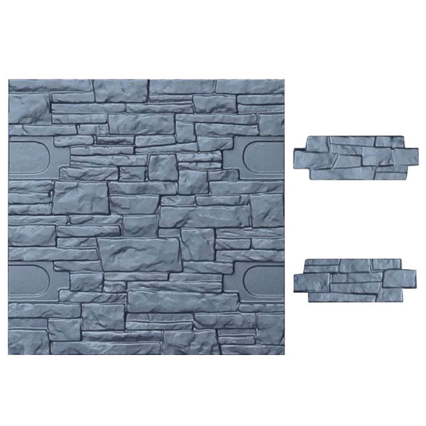 Facade ABS mould (form) tiles No. 40 Size: 500х500х18 mm