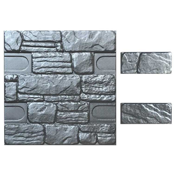 Facade ABS mould (form) tiles No. 49 Size: 500х500х18 mm