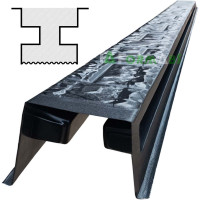 Forma para un pilar "Piedra astillada" de ABS nº 25 con ranuras Tamaño: 2750х120х120 mm