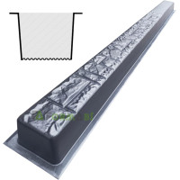 Forma para un pilar "Piedra astillada" de ABS nº 8 sin ranuras Tamaño: 2200х125х125 mm