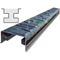 Stlpová forma ABS "Boulder" č. 30 otváracia s drážkami Veľkosť: 2750х210х130 mm