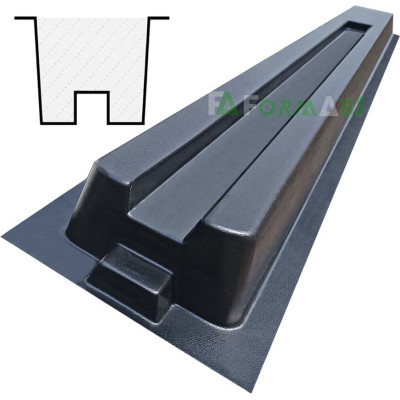 Stlpová forma ABS "Hladký" č. 33 s dražkou Veľkosť: 2800х130(125)х110 mm
