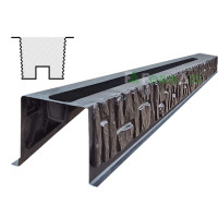 Double-sided "Broken brick" post mould (column) ABS form for 4 panels No. 21 with grooves Size: 2750х120х120 mm