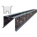 Double-sided "Broken brick" post mould (column) ABS form for 4 panels No. 21 with grooves Size: 2750х120х120 mm