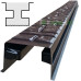 Post mould (column) "Broken brick" ABS form for 4 panels No. 11 with grooves Size: 2850х150х135 mm