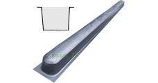 Stlpová forma ABS "Drevený zrub" č. 15 bez dražiek Veľkosť: 2800х125х125 mm