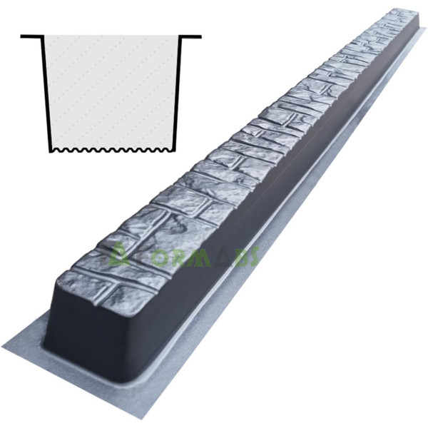 Stlpová forma ABS "Rozbitá tehla" č. 12 bez dražiek Veľkosť: 2800х125х125 mm