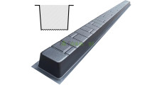 Stlpová forma ABS "Hladká tehla" č. 2 bez dražiek Veľkosť: 2800х125х125 mm
