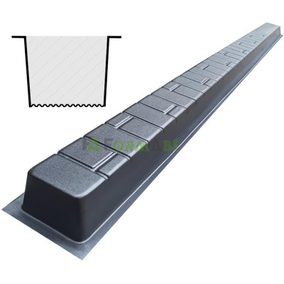 Forma para un pilar "Ladrillo liso" de ABS nº 2 sin ranuras Tamaño: 2800х125х125 mm