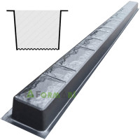 Post mould (column) "Chipped brick" ABS form for 4 panels No. 5 without grooves Size: 2800х125х125 mm