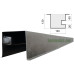 Molde de esquinero "Liso" de ABS nº 42 con ranura Tamaño: 2850x130x130 mm