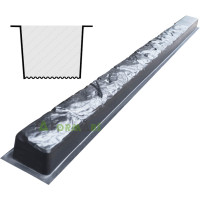 Forma para un pilar "Piedra canto rodado" de ABS nº 6 sin ranuras Tamaño: 2800х125х125 mm