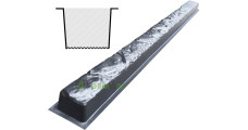Stlpová forma ABS "Balvanový kameň" č. 6 bez dražiek Veľkosť: 2800х125х125 mm