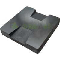 Rubber stop end for opening column molds