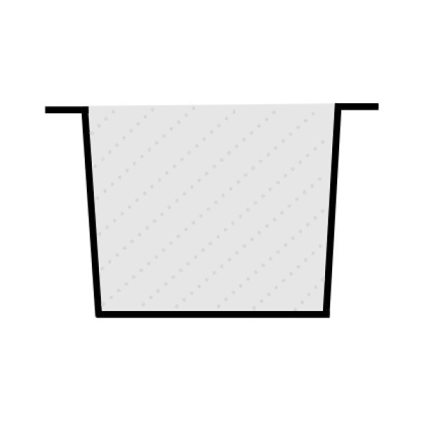 Post mould (column) "Smooth" ABS form for 4 panels No. 4 without grooves Size: 2800х125х125 mm