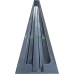 Post mould (column) "Smooth" No. 33-C ABS form for 5 panels with groove Size: 3300х130(125)х110 mm