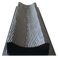Form (mould) for drainage gutter Wood No. 2 ABS Size: 500х160х50 mm