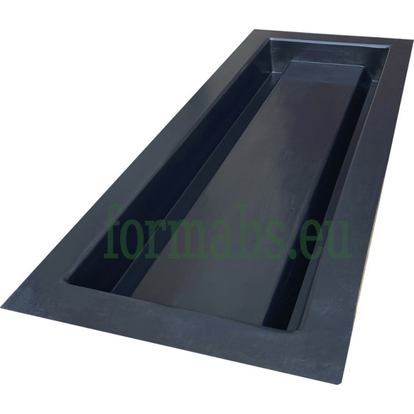 Form for casting square gutter No. 4 ABS Size: 500x160x50 mm