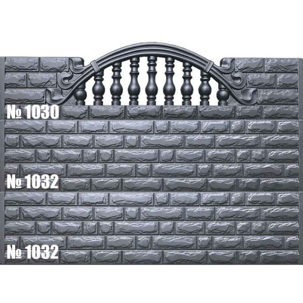 Form fence ABS № 1030 Size: 2000x500x40 mm