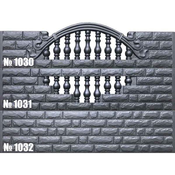 Form fence ABS № 1032 Size: 2000x500x40 mm