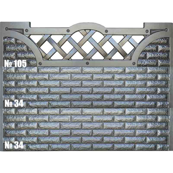 Form fence ABS № 105 Size: 2000x500x40 mm