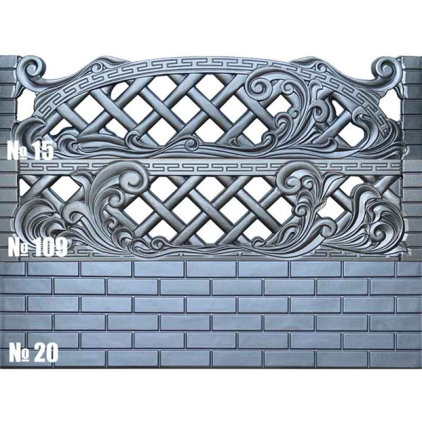 Form fence ABS № 109 Size: 2000x500x40 mm