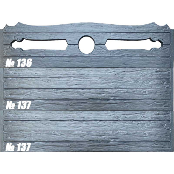 Form fence "Antique Wood top" ABS № 136 Size: 2000x500x40 mm
