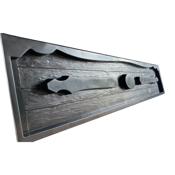 Form fence "Antique Wood top" ABS № 136 Size: 2000x500x40 mm