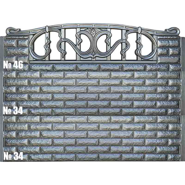 Form fence ABS № 46 Size: 2000x500x40 mm